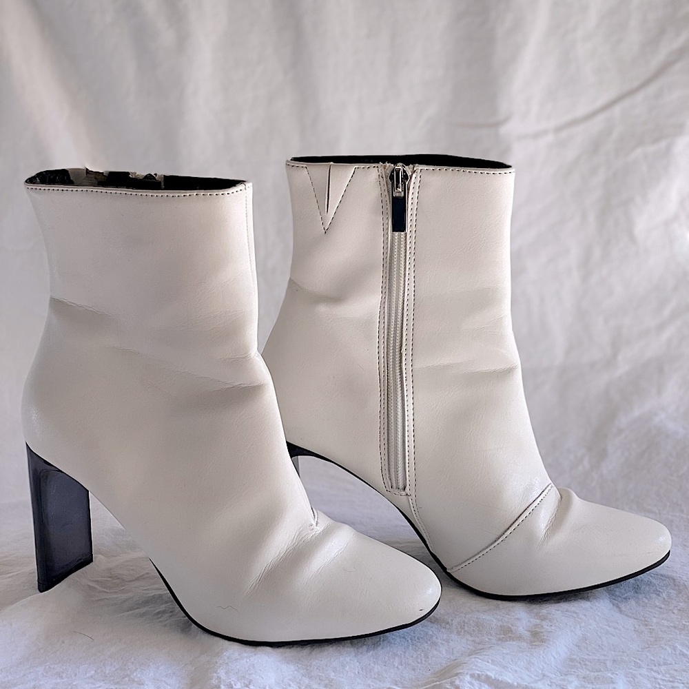 A New Day White Heeled Boots